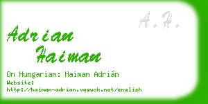 adrian haiman business card