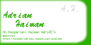 adrian haiman business card